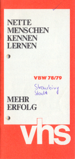 1978/1979 "Nette Menschen kennenlernen - mehr Erfolg" VBW vhs
